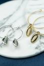 Silver Cowrie Hoop Earrings, Image 2 of 2