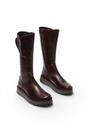 Wine Womens Leather High Long Boots-RHEA042, Image 2 of 5
