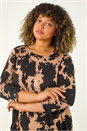 Natural  Curve Abstract Print Pocket Swing Dress, Image 4 of 5
