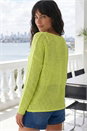Lime Crochet Cotton Jersey Top, Image 3 of 4
