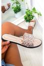 Silver iKrush Silver Sofie Embellished Slip On Sandals, Image 8 of 8