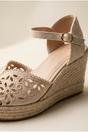  Saoirse Cut Out Detail Espadrille Sandals, Image 3 of 5