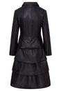 Black Goth Full Length Victorian Leather Coat, Image 4 of 6