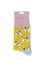 Yellow 1 Pack Ladies Novelty Dog Pattern Bamboo Socks, Image 2 of 5