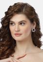 Silver Contemporary U-shaped Earrings, Image 4 of 5