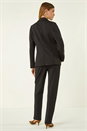 Black Stretch Ponte Jacket, Image 3 of 5