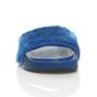 Blue Faux Fur Flip Flop Sandals Slides, Image 5 of 7