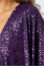Purple One Size Embellished Sequin Cape Jacket, Image 5 of 5