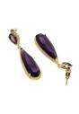 Purple Diva Collection Sleek Water Droplet Dangle Earrings, Image 3 of 5