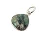 Green Silver Emerald May Birthstone Heart Charm Pendant, Image 1 of 1