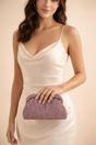 Pink Crystal Pouch Clutch Bag, Image 1 of 5