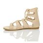 Natural AJVANI Natural Tie Up Gladiator Sandals, Image 3 of 6