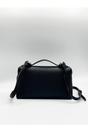 Black Faux Leather Crossbody Bag, Image 5 of 5