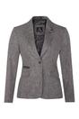 Grey Infinity Leather Grey Tweed 1920s Herringbone Grey Blazer, Image 1 of 6