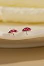 Red Sterling Silver Red Toadstool Studs, Image 3 of 3