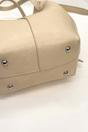 Beige Structured Handbag With Shoulder Strap, Image 4 of 5