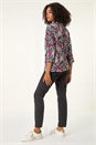 PINK Floral Printed Roll Neck Top, Image 3 of 5