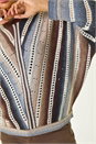 Chocolate Chevron Stitch Detail Jumper, Image 5 of 5