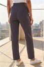 Dark Grey Petite Straight Leg Ponte Stretch Trouser, Image 3 of 4