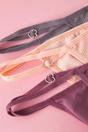 Multi 3 Pack Ribbed Strappy Knitted Thong Briefs Multipack, Image 3 of 3