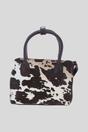 Brown Hair-On Leather Mini Crossbody Handbag, Image 3 of 4
