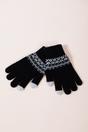 Black Pattern Gloves - Touch Screen, Image 4 of 4