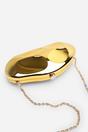 Gold Nude Sculpted Evening Clutch Bag, Image 5 of 6
