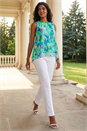 Green Blurred Double Layered Vest Top, Image 2 of 4
