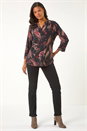 Red Textured Paisley Print Shirt, Image 3 of 5