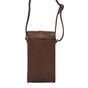 Brown 'PETRA' Polished VT Real Leather Mobile Phone Crossbody Bag, Image 3 of 6