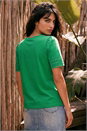 Green Dusk Ric Rac Trim T-Shirt, Image 2 of 4