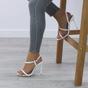 White AJVANI White Party Barely There Strappy High Heels, Image 5 of 6
