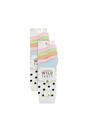 Pink 10 Pairs Bamboo Crew Socks with Patterns, Image 2 of 3
