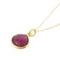 Red Ruby July Birthstone Gold Plated Pendant Charm Necklace, Image 1 of 1