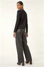 Black Embellished Neck Jumper, Image 4 of 6