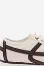Beige 'Caia' Court Lace up Trainer with Stripe detail, Image 7 of 8
