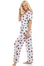Light Blue Camille Lingerie Light Blue Spandex Full Length Pyjama Set, Image 3 of 5