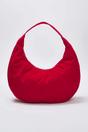 Red WOVCOR Red Oversized Padded Hobo Shoulder Bag, Image 1 of 3