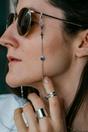 Silver Evil Eye Cross Reading Glasses Lanyard, Image 1 of 2