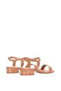 Taupe XY LONDON Taupe 'Moana' Strappy Low Block Heels With Ankle Strap, Image 4 of 5