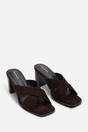 Dark Brown Livana Crossover Strap Block Heel Sandal, Image 4 of 6