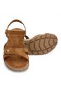 Brown Womens Leather Wedge Sandals - Sulia B26, Image 6 of 8