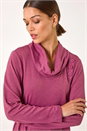 PINK Wrap Front Cowl Neck Top, Image 1 of 5