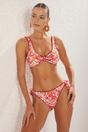 Multi WOVCOR Multi Shawl Pattern Tie Side Regular Waist Bikini Bottom, Image 1 of 3