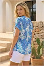 Blue Burnout Printed T-Shirt, Image 3 of 4