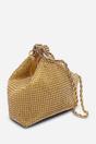 Gold Lore Diamante Pouch Bag with Chain Detail Handle, Image 1 of 6