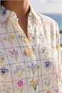 Ivory  Botanical Collared Shirt, Image 4 of 4