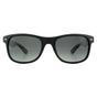 Black Polaroid Black Rectangle Matt Black Smoke Grey Gradient Polarized Sunglasses, Image 1 of 4