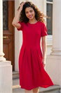 Red Petite Textured Midi Dress, Image 1 of 4