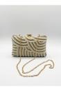 Gold Luxurious Gold Pearl Embellished Clutch Bag, Image 4 of 5